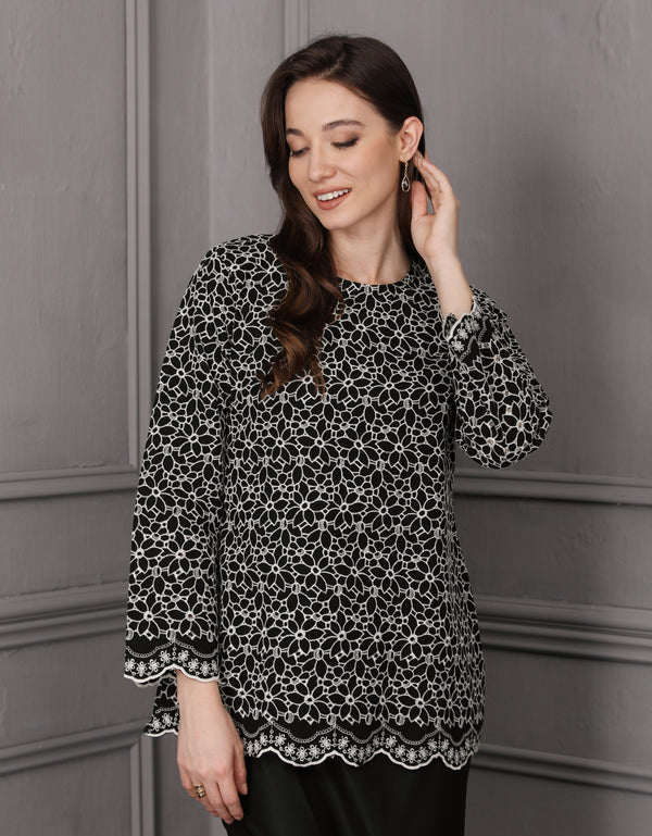 BAJU KURUNG KEDAH NATALIE (BLACK)